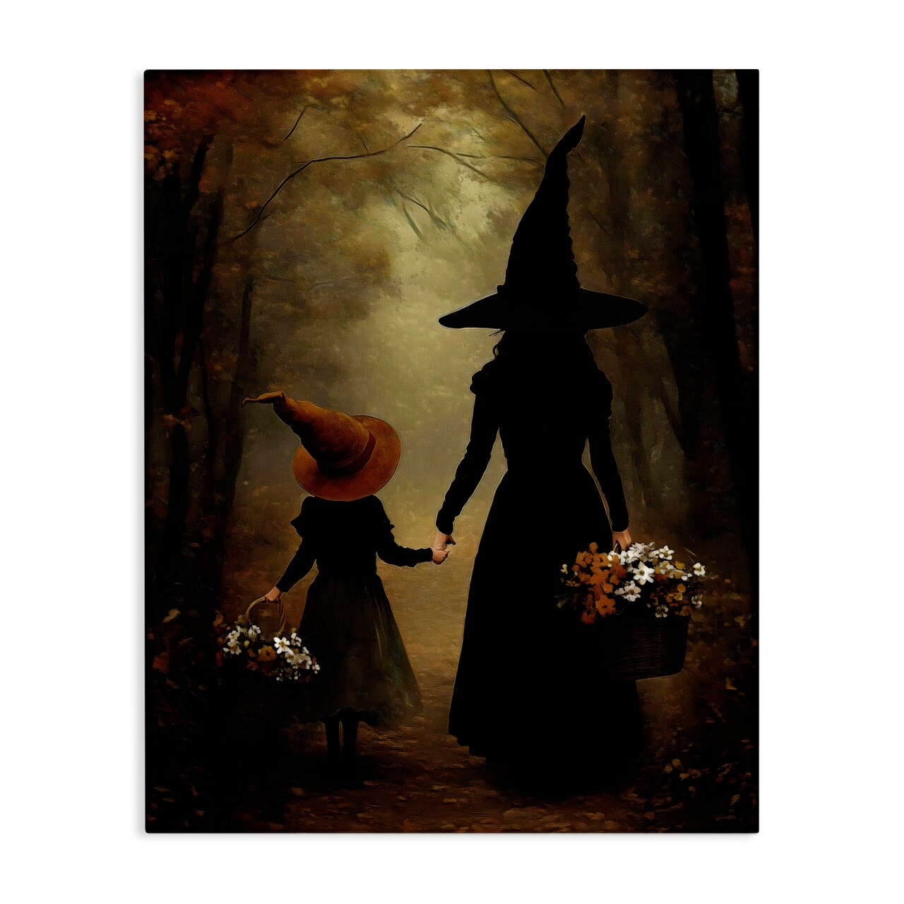 Stupell Industries Witch & Daughter Mystical Forest Canvas, design by Arlington Prints